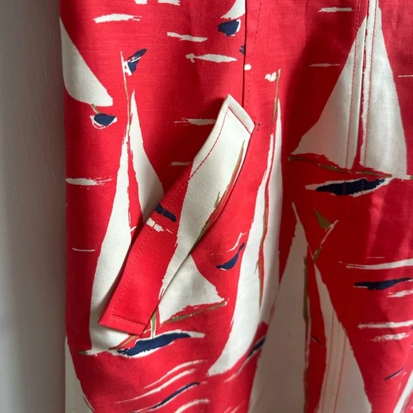 Maeve for Anthropologie Coral Sailboat Mini Dress - Picture 4 of 7